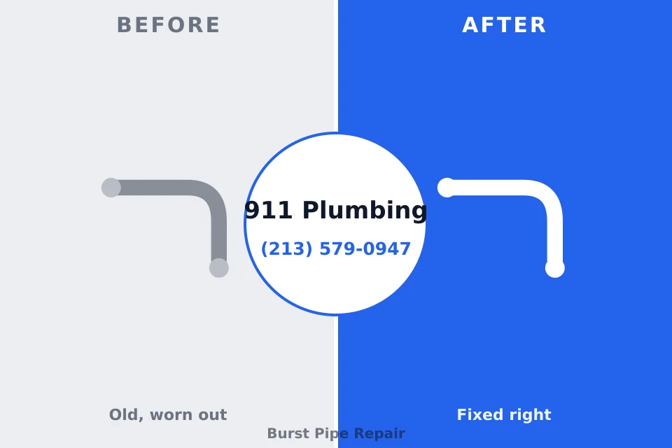 Before and after: plumbing repair Macungie, PA